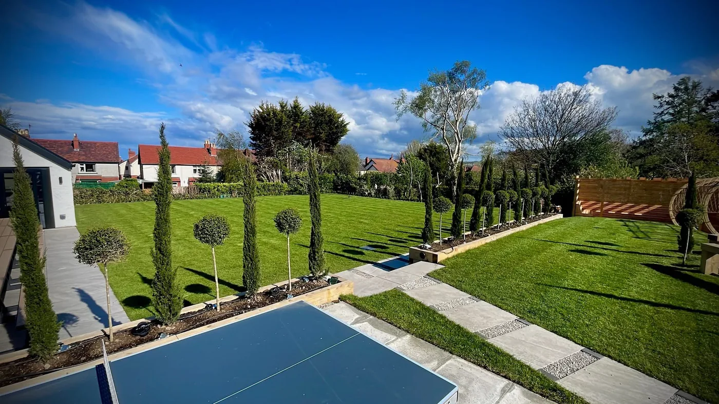 Professionally maintained lawn in North Wales by Elite Exterior Care